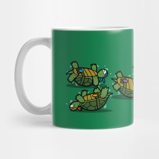 Funny Cute Kawaii Ninjas In Training Cute Turtles Cartoon Mug